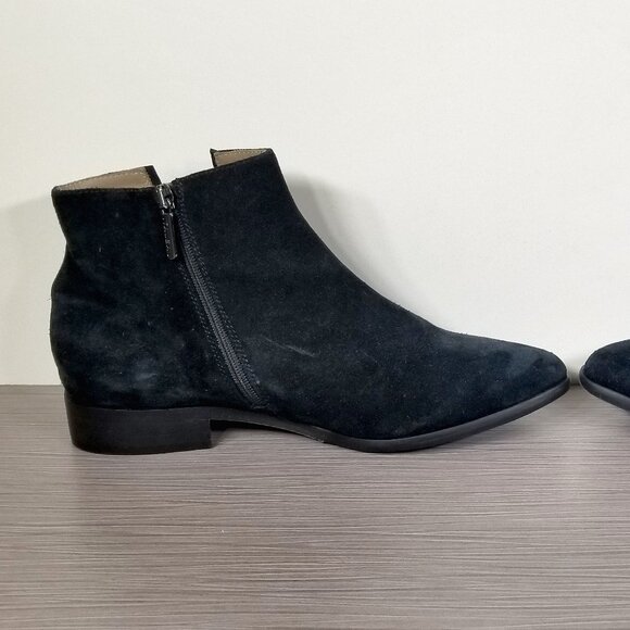 Italeau Miralda Waterproof Zip Ankle Bootie, Black Suede, Womens Size 6.5 M / 37 - Picture 6 of 12